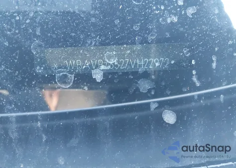 2007 BMW 335I z USA, uszkodzony, nr VIN WBAVB73527VH22972